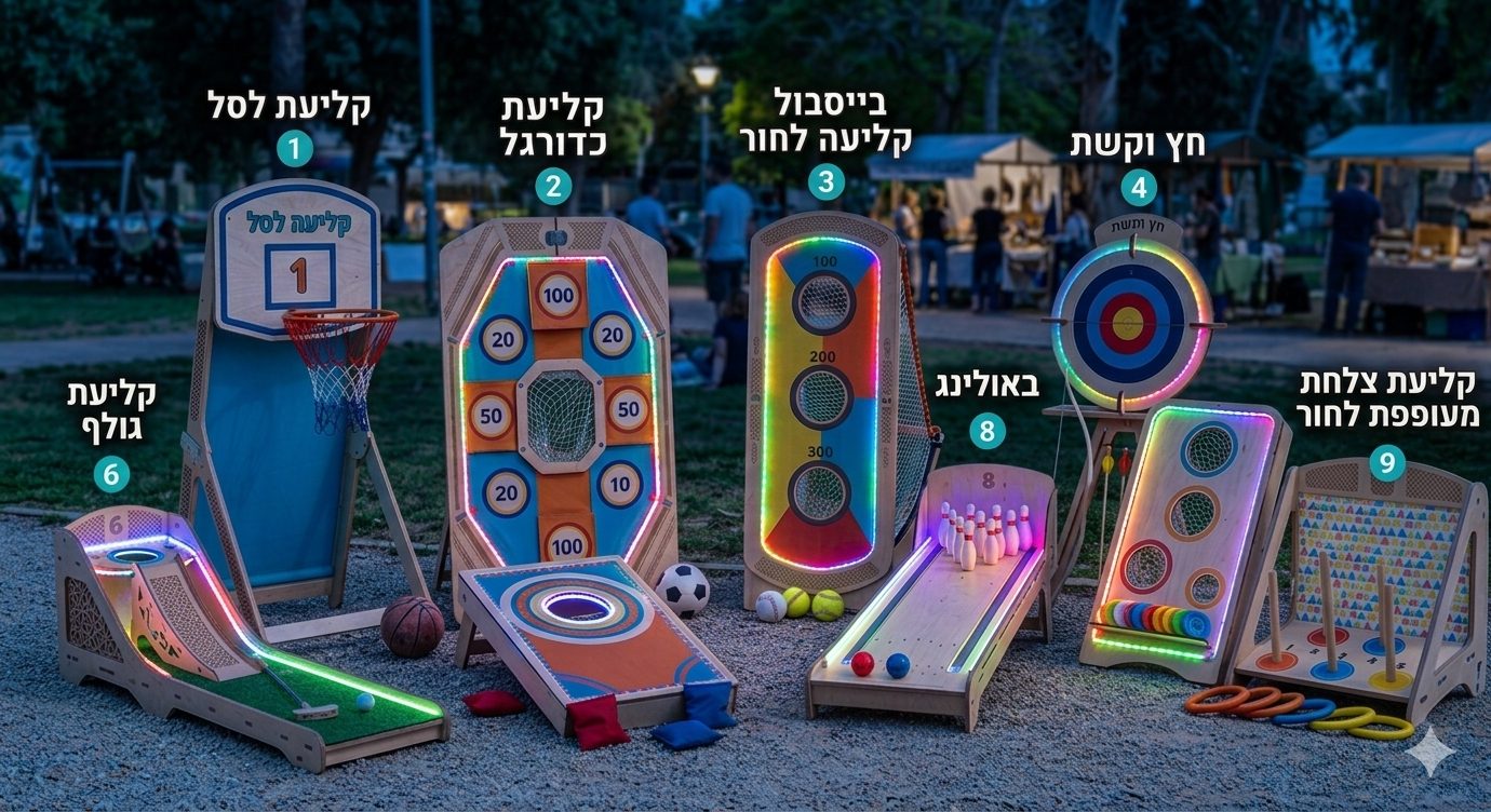 שורת מתקני משחק